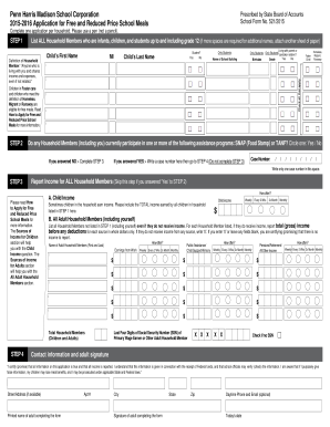 Indiana School Meal Application Form