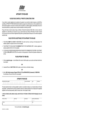 California Affidavit of Non-Use
