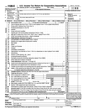 Form 1120-C US Income Tax Return for Cooperative Associations