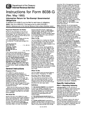 Instructions for Form 8038-G