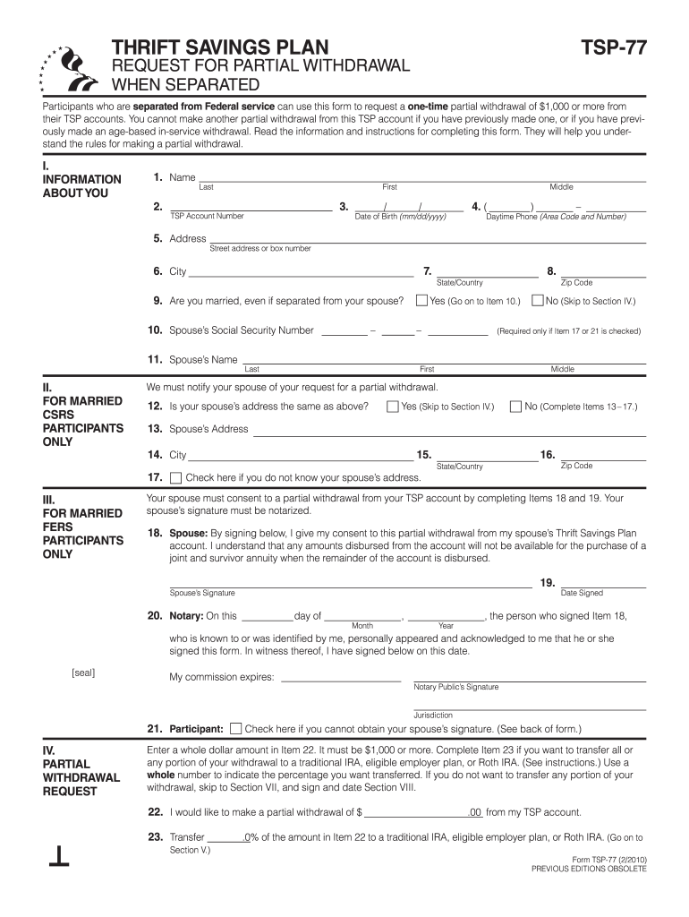 tsp form 77 2010 Preview on Page 1