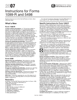Instructions for Forms 1099-R and 5498