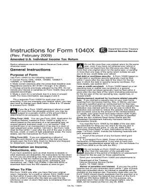 Instructions for Form 1040X