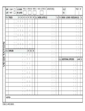 Vegetation Survey Form