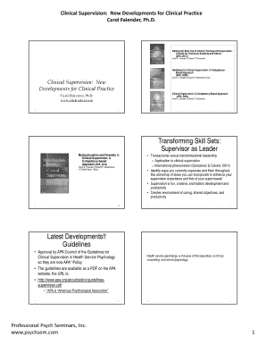 Getting the most out of clinical training and supervision pdf