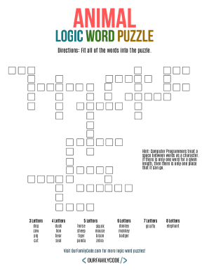 A Day At The Zoo Logic Puzzle Answers - Fill Online, Printable, Fillable,  Blank | pdfFiller