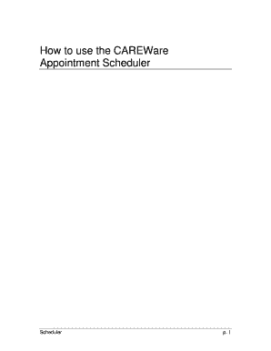 Fillable Online hab hrsa How to use the CAREWare Appointment Scheduler ...