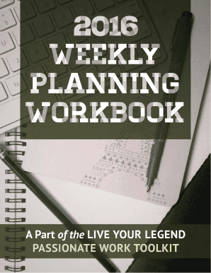 Weekly Planning Workbook