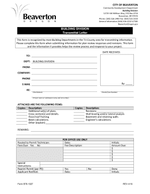 Transmittal Letter Form