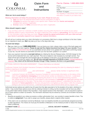 Disability or Critical Illness Claim Form