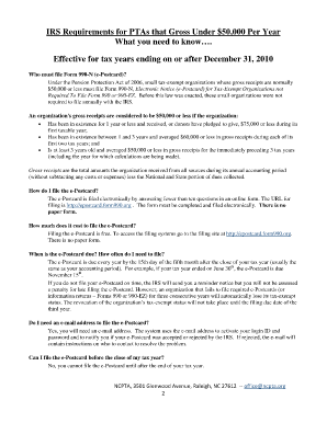 IRS Form 990-N for Small Tax-Exempt Organizations