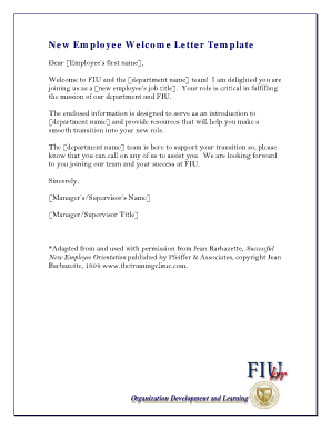 welcoming email template
