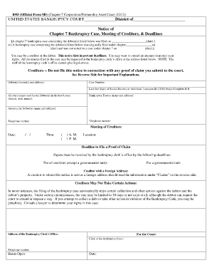 Chapter 7 Bankruptcy Notice