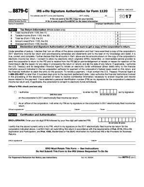 IRS Form 8879-C Signature Authorization