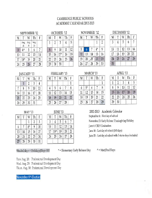 2012-13 Calendar - Cambridge Public Schools - www3 cpsd