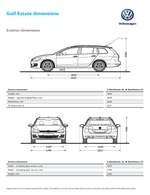 Sample of exemption certificate - vw golf estate dimensions