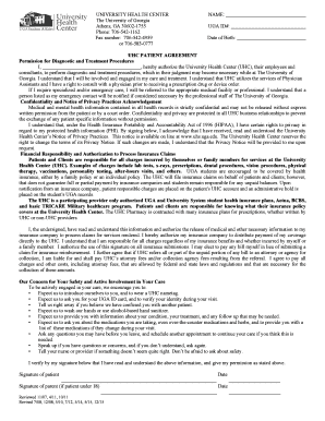 University Health Center Patient Agreement