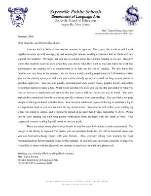 Elegant Letter - Sayreville Public Schools