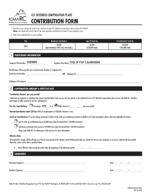 457 Deferred Compensation Contribution Form