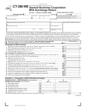 New York MTA Surcharge Return
