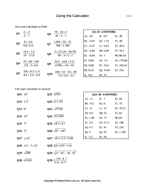 Fillable Online Using the Calculator Fax Email Print - pdfFiller
