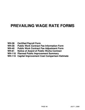 PREVAILING WAGE RATE FORMS WH-38 Certified Payroll Form ... - oregon