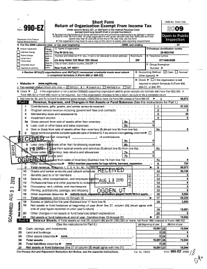 Form 990-EZ Exempt Organization Tax Return