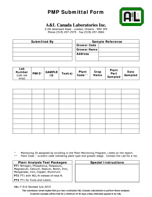 PMP Submittal Form