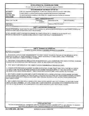 Da form 4856 - aug 2010 counseling form