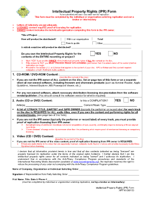 Intellectual Property Rights Form