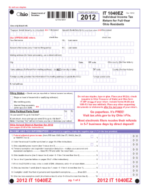 online tax ohio 2012 it 1040ez the ohio department form