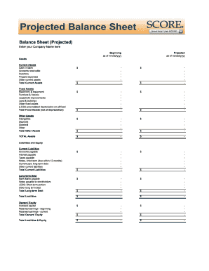 Sample Balance Sheet Template from www.pdffiller.com