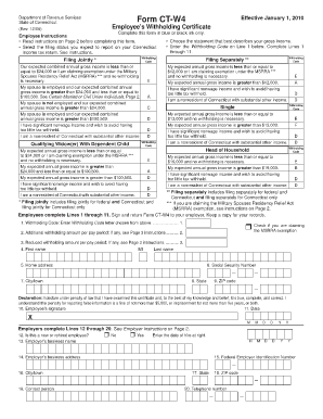 Connecticut Employee’s Withholding Certificate