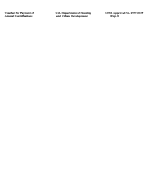 HUD-52681 Voucher for Payment of Annual Contributions