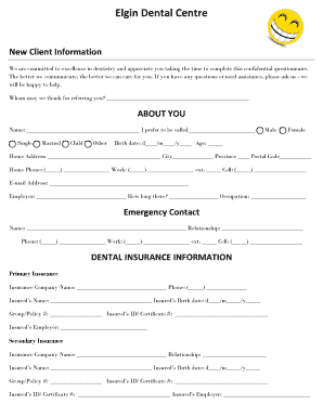 New Client Information Form
