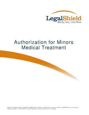 Authorization for Minor's Medical Treatment