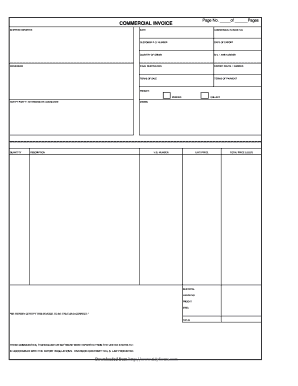 Commercial Invoice Template - Download Free Forms ... - TidyForms