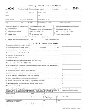 Alaska Corporation Net Income Tax Return - tax alaska