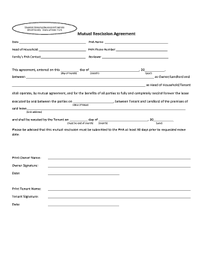 Mutual Rescission Agreement