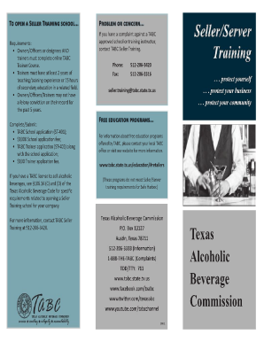 Seller/Server Training - Texas Alcoholic Beverage Commission - tabc state tx