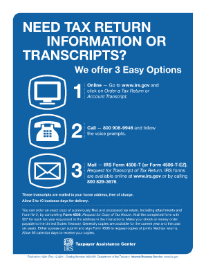 Irs transcript codes - need tax return information or transcripts publication 4201