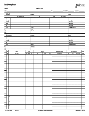 Genealogy templates - family group sheet pdf