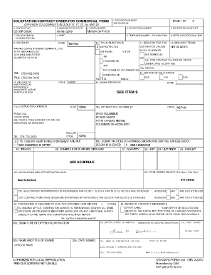 US Federal Commercial Items Contract Form