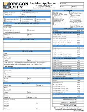 Electrical Application Permit
