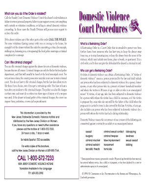Fillable Online newjersey Domestic Violence Court Procedures Fax Email Fillable Online newjersey Domestic Violence Court Procedures Fax Email