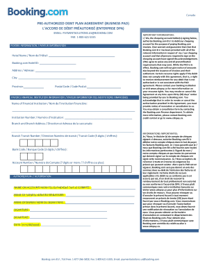 Pre-Authorized Debit Plan Agreement (Business PAD)