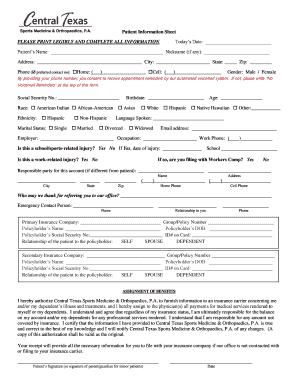 Patient Information Sheet