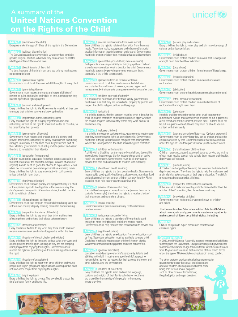 Fillable Online on the Rights of the Child Fax Email Print - pdfFiller
