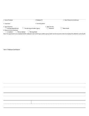 Clearance for Separation Form HUD-58-A