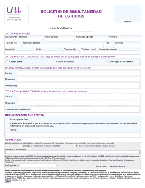 Solicitud de Simultaneidad de Estudios